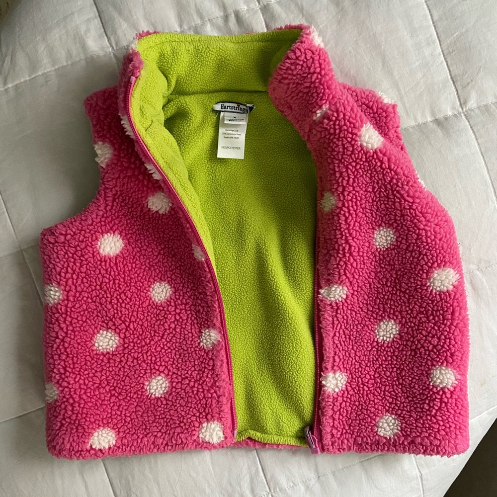 Girls Hartstrings fleece vest size 4T